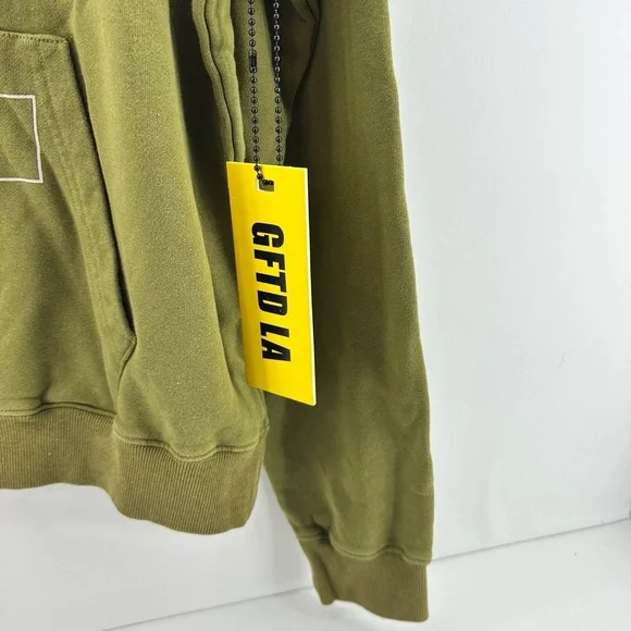 NWT GFTD‎ LA Pray For Gifted 313 Hoodie Wash Olive Green Men’s L Streetwear - Picture 7 of 12